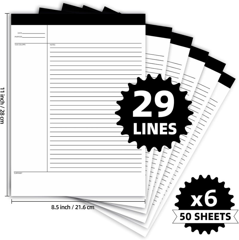 Uzant 6 Pack Notepads 8.5 x 11, 300 Sheets College Ruled Legal Pads Lined Paper Writing Pads, White Note Pads Notebook for Office Business School College, 50 Sheets/Pad, Letter-Trim Perforated - Image 3